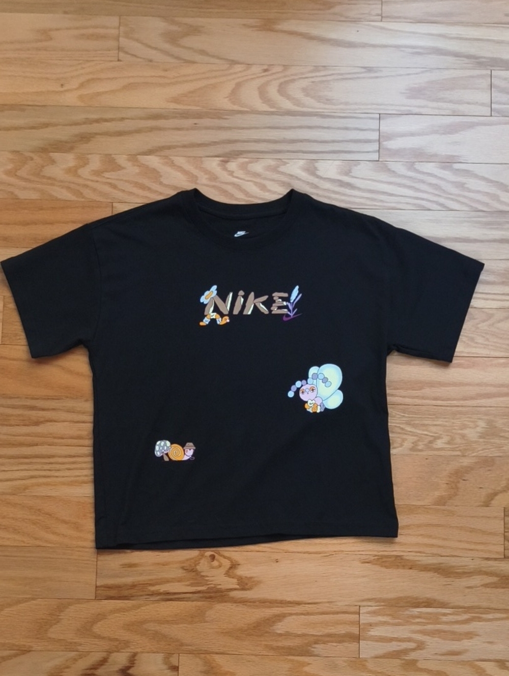 Nike Black Kids Short-Sleeve Loose Fit Tee Size Large NWT